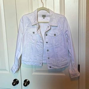 JCrew White Denim Jacket Size Small